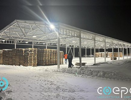 Проектирование и строительство навеса АО "Архбум"